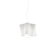 Sospensione Bianco in Metallo Cromato Cm. 25 x 25h