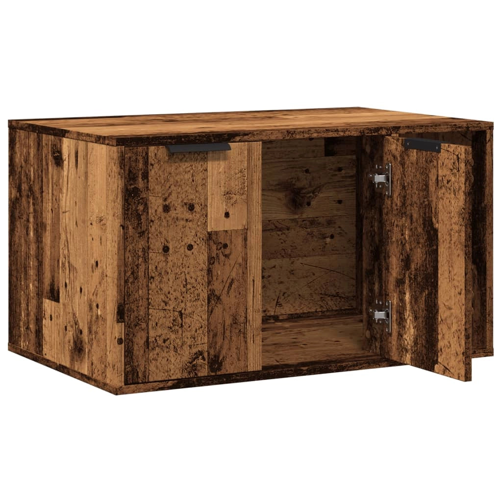 Mobiletto per lettiera per gatti legno vecchio legno marrone ingegnerizzato 02_0043344