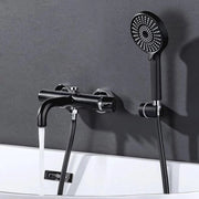 Cranio con Doccia a Mano e Termostato – Cassetta di Acciaio Inox con Valvola M24 Bubbler a Risparmio Acqua – Inclusa Doccia a Sfera da 150cm, Nero