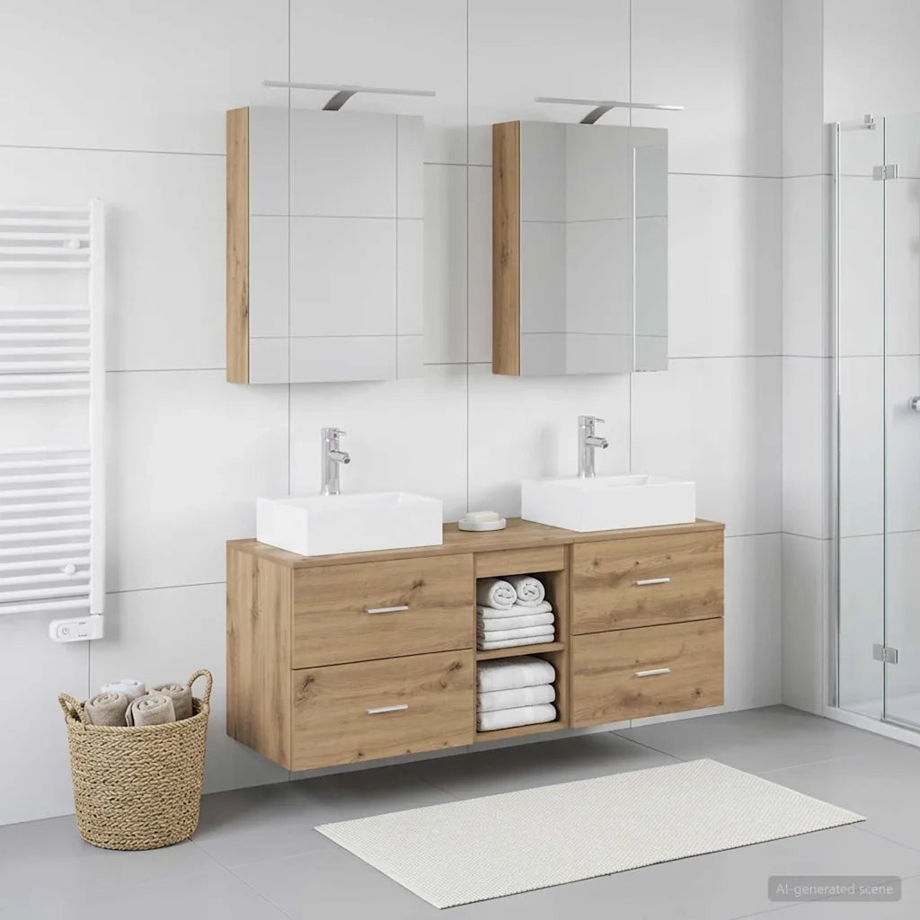 Set di mobili per il bagno 5 pcs Rovere Artigianale 3406798
