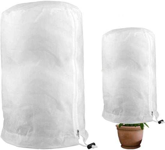 Copertura invernale per piante, grande sacco di protezione dal gelo, protezione per piante in inverno, pelliccia invernale per piante, sacchetto di protezione per piante con cordoncino, protezione per piante dal gelo, 200×240cm