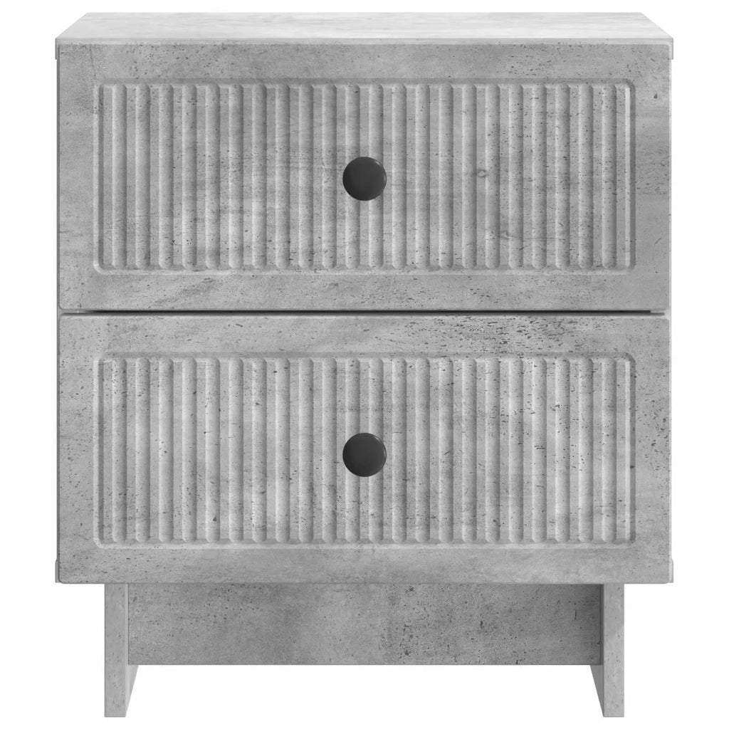 Armadio da Notte 2 pcs Grigio Cemento 43 x 34,5 x 47,5 cm