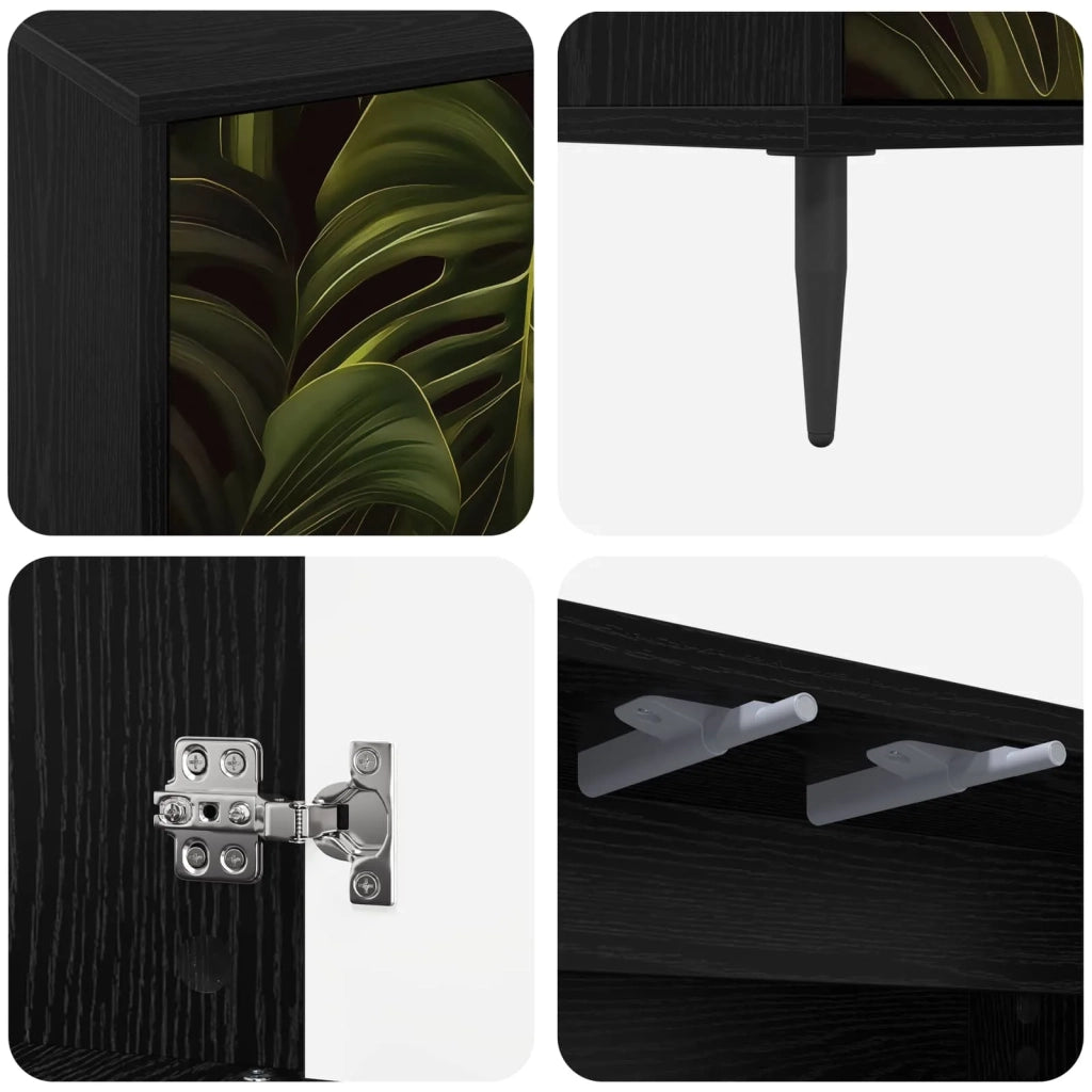 Credenza ELBURG Rovere Nero 102 x 33 x 76 cm 8006973