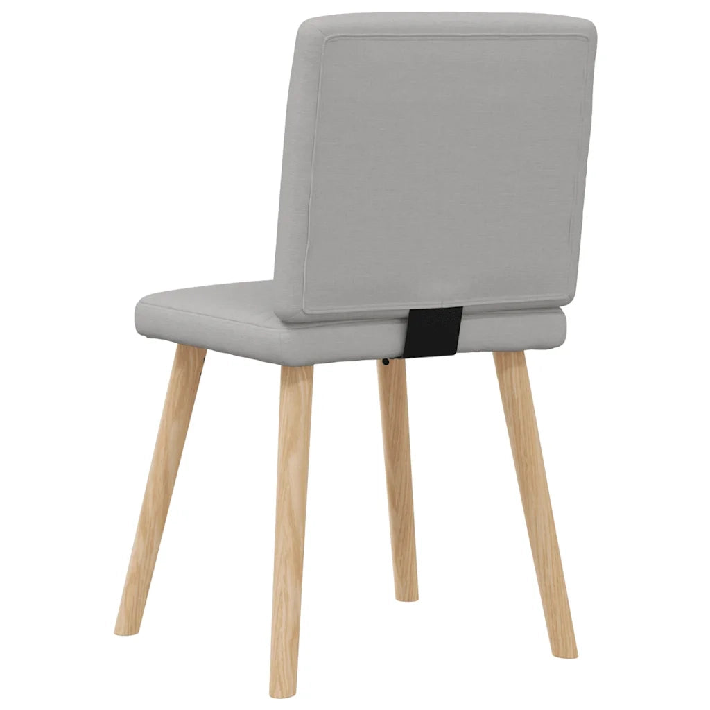 Sedie da Pranzo 4 pz Grigio Nuvola in Tessuto