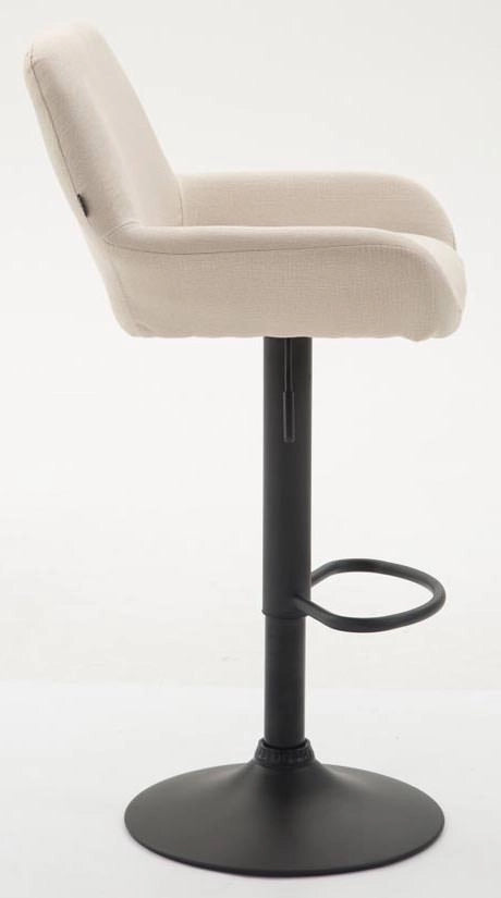 Set 2 Sgabelli Braga in tessuto crema,nero