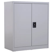 Easycomfort Armadietto Mobile Ripiano Regolabile Chiusura di Sicurezza per Casa Ufficio Garage Acciaio 80x40x92.5cm Grigio