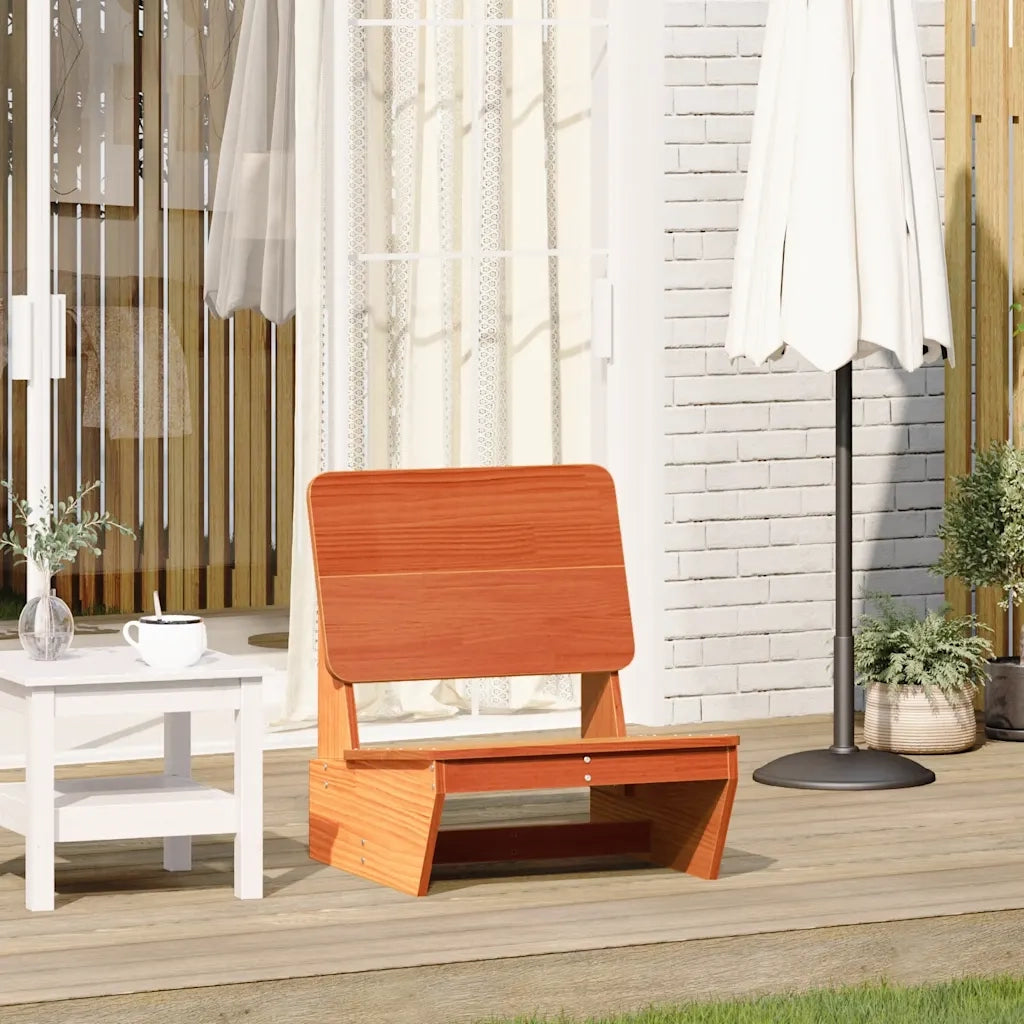 Sedia da Giardino Marrone Cera 60x64x70,5cm Legno Massello Pino