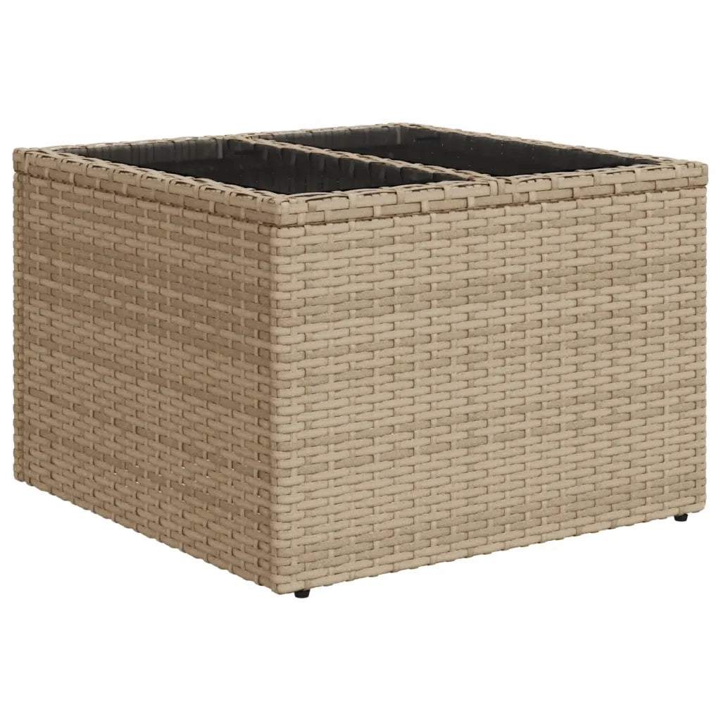 Set Divano da Giardino 8 pz con Cuscini Beige in Polyrattan