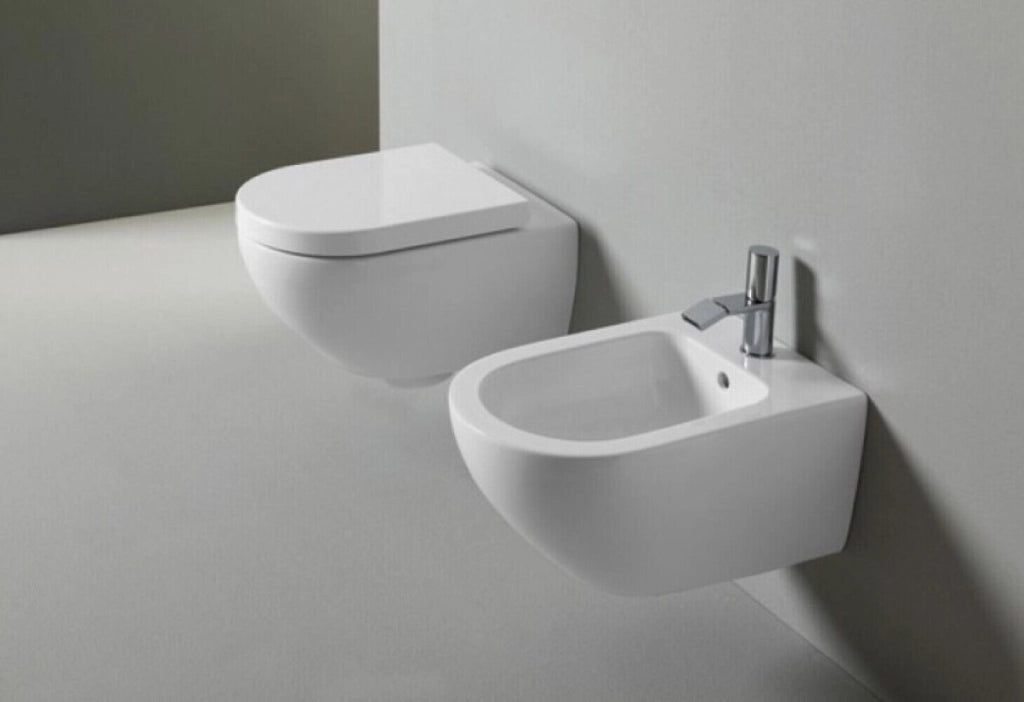 Sedile Enjoy+Amedeo In Termoind. Bco Lucido - Cielo Ceramica