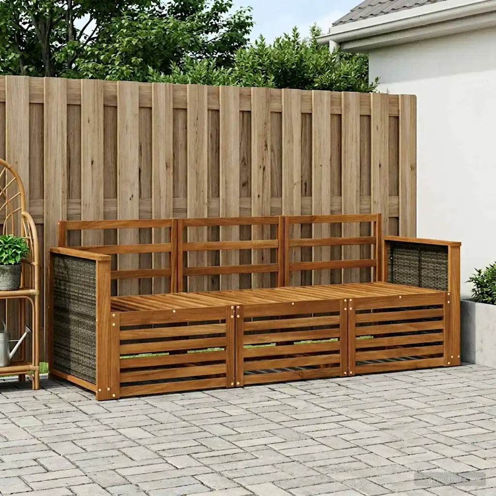 Set divani 3 pcs Legno di Acacia Massello 3383955