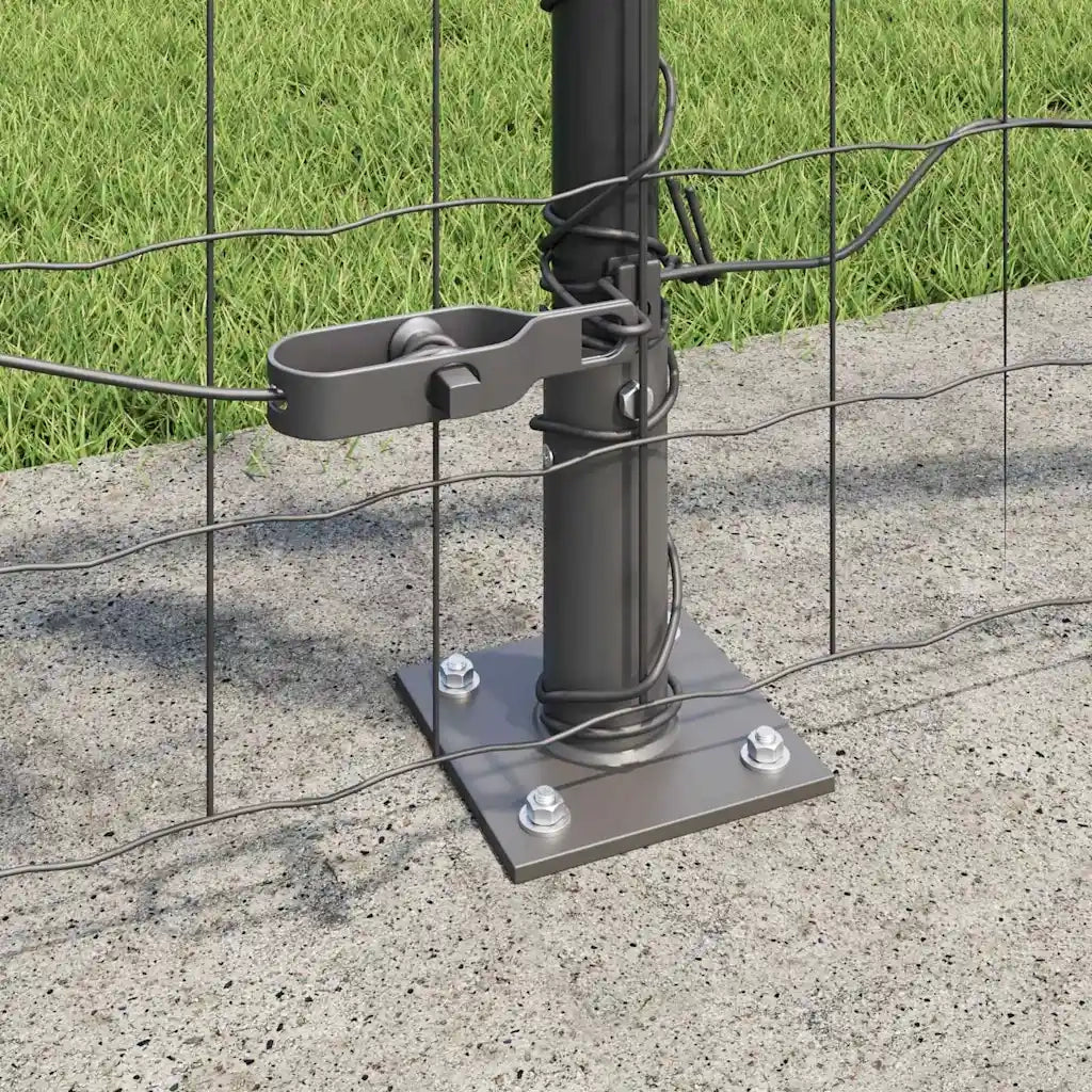 Recinzione con Posto Grigio 1 x 25 m Acciaio