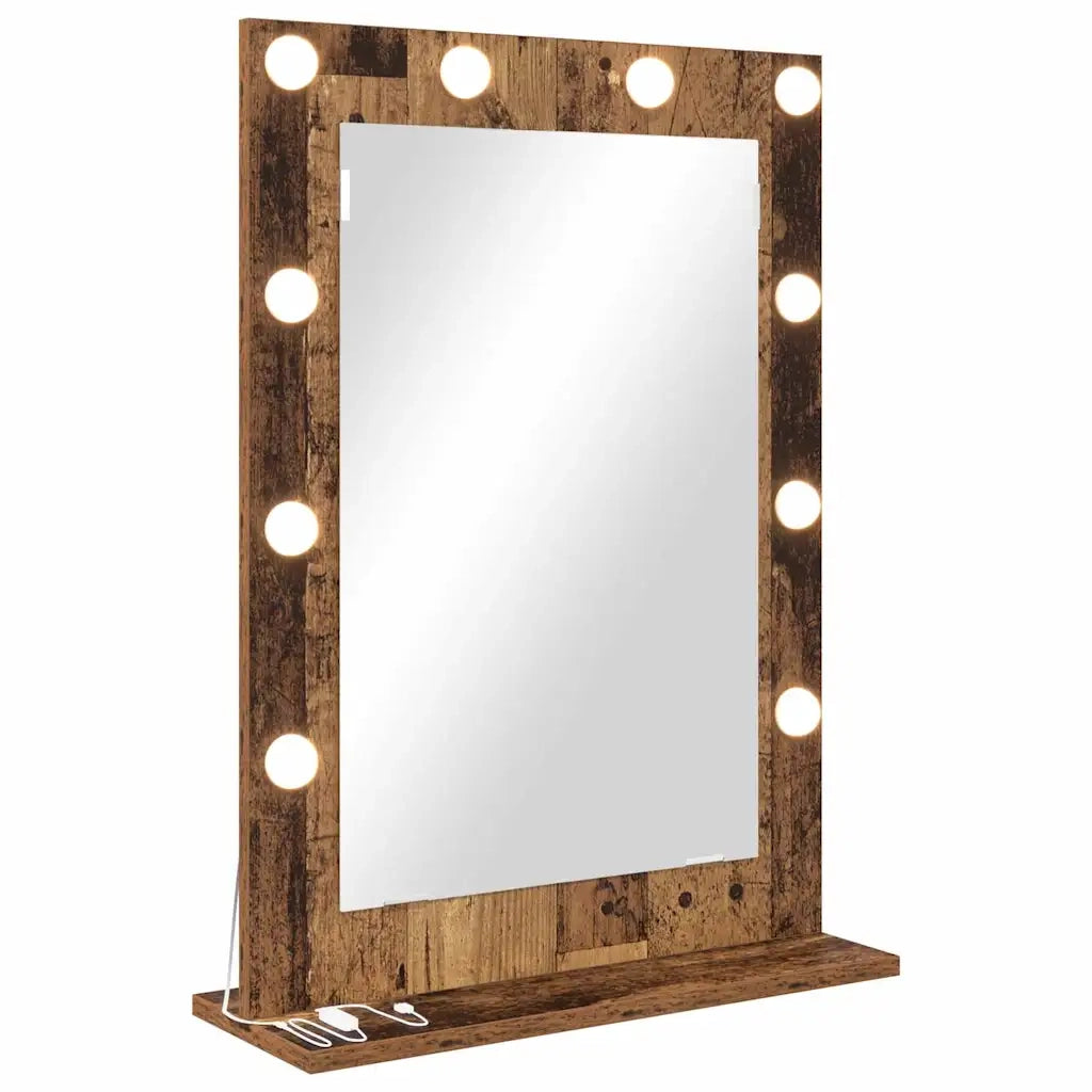 Specchio da Vanità Rovere fumé 70 x 50 x 18 cm Rettangolare 868337