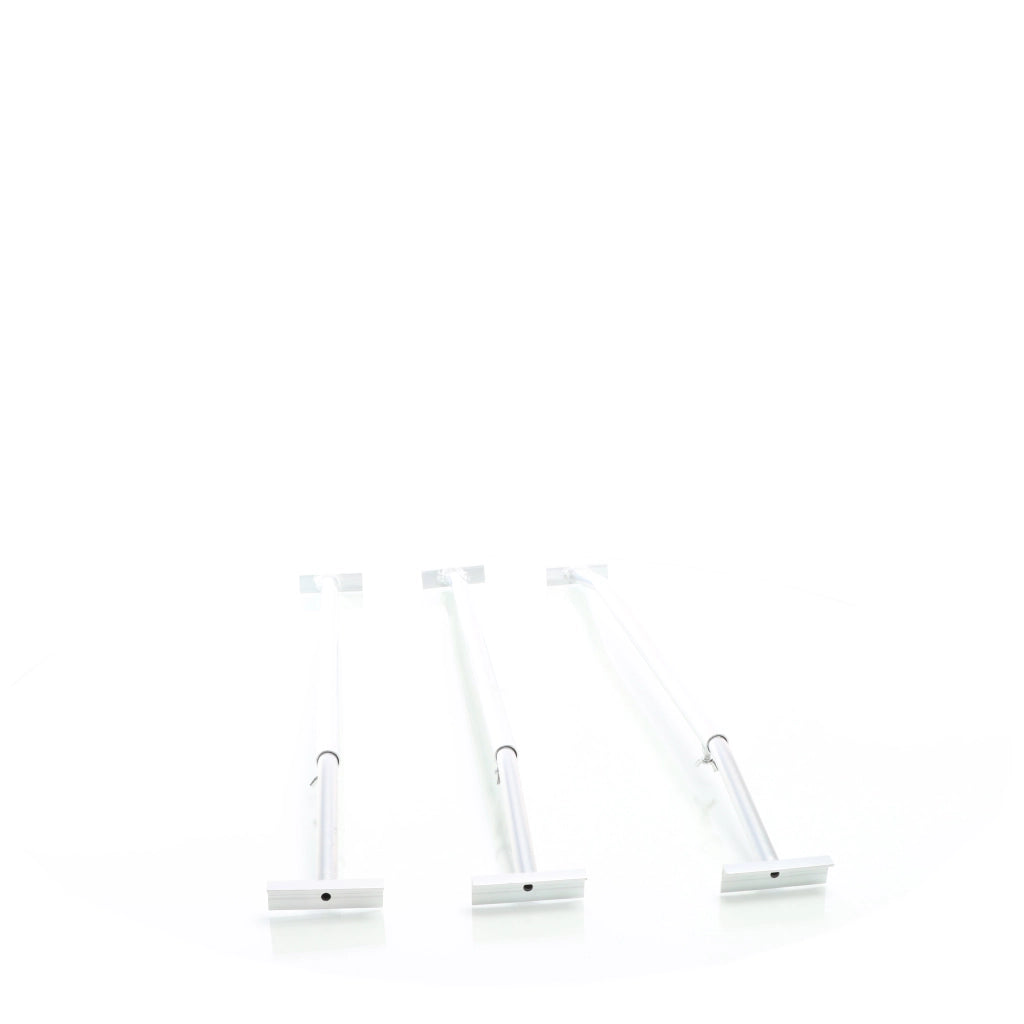 Staffe telo per rimorchi leggeri e carrelli appendice, 3 barre allungabili 100-145cm, in alluminio