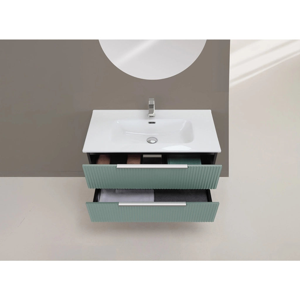 MOBILE BAGNO BURANO 100CM VERDE CANNETTATO