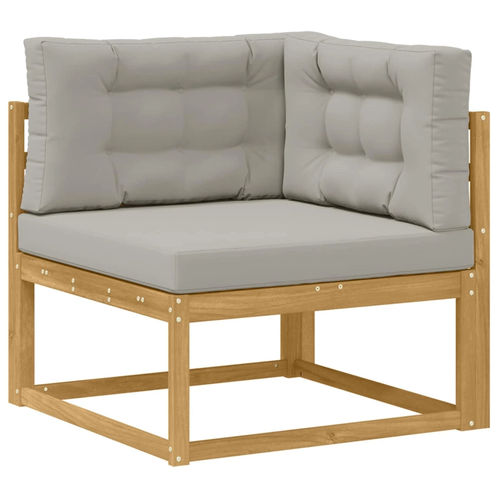 Set di divani da esterno 9 pz Bianco e Grigio Chiaro 3386905