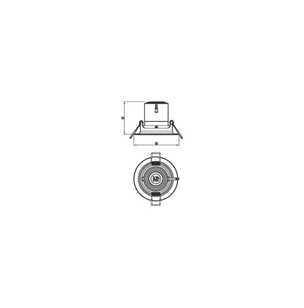 FARETTO POMERON DOWNLIGHT ROTONDO BIANC, 70mm 7w 4000k