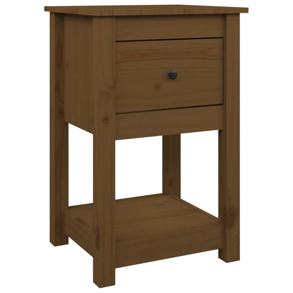 Comodini 2 pz-Set di 2 Tavolino da notte Ambra 40x35x61,5 cm in Legno Massello di Pino 712160