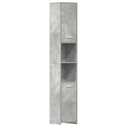Mobile da Bagno | Armadio da bagno Grigio Cemento 30x30x183,5 cm Legno tecnico