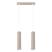 Lampada a sospensione barra 2 tubi taupe GU10 Pure Lume
