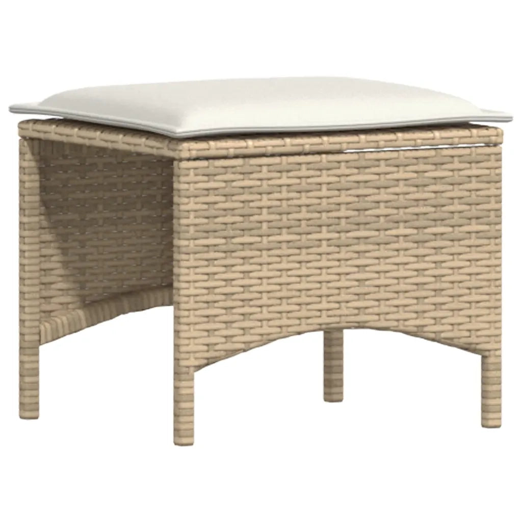 Set Divano da Giardino 5 pz con Cuscini Beige in Polyrattan 3365347