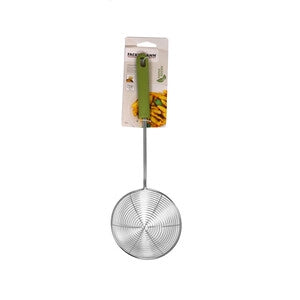 SCHIUMAROLA A RAGNO ACCIAIO INOX OLIVA- FACKELMANN- 6,0 pz