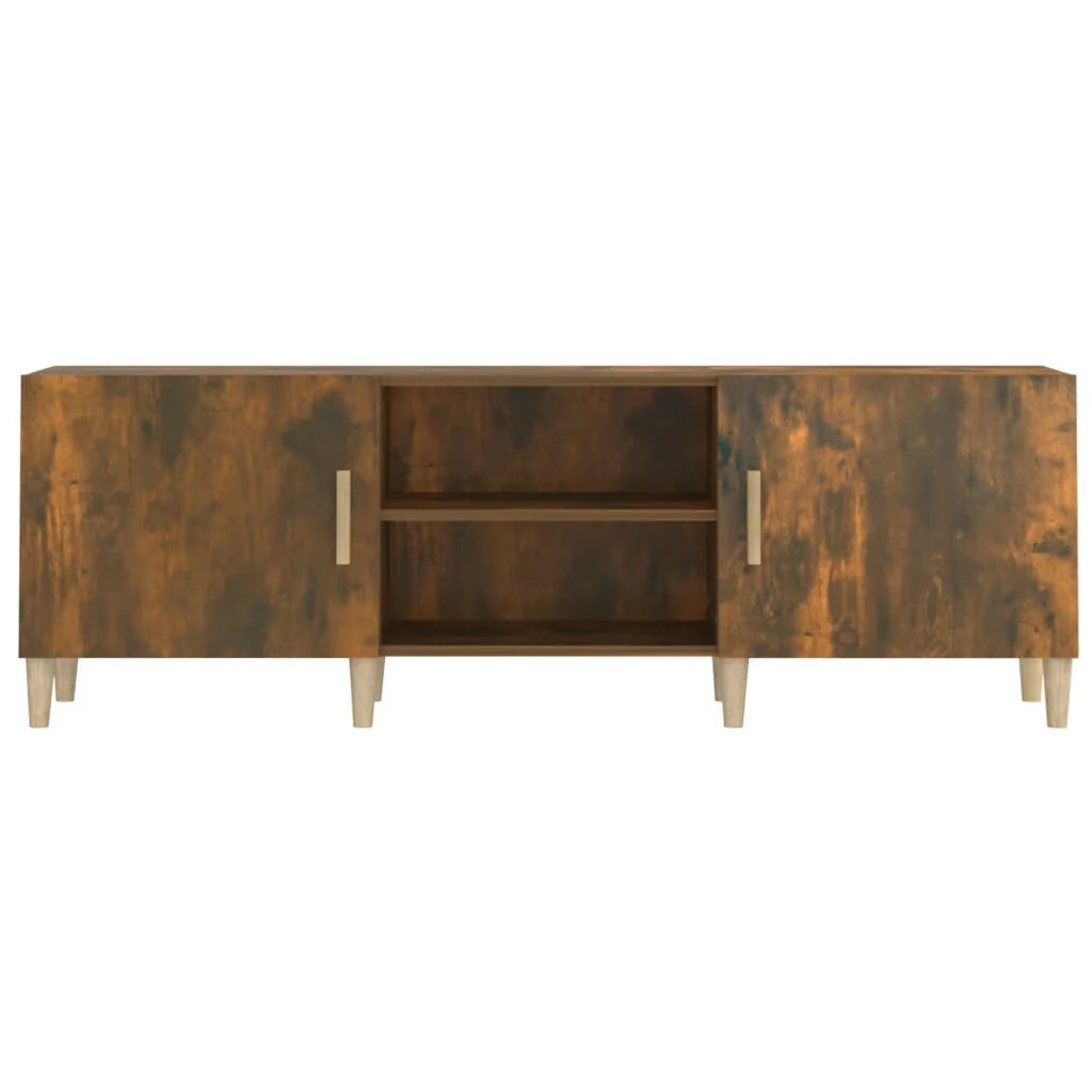 Mobile TV multimediale mensola TV credenza TV sala da pranzo soggiorno camera da letto rovere affumicato 150 x 30 x 50 cm legno ingegnerizzato marrone 02_0027338