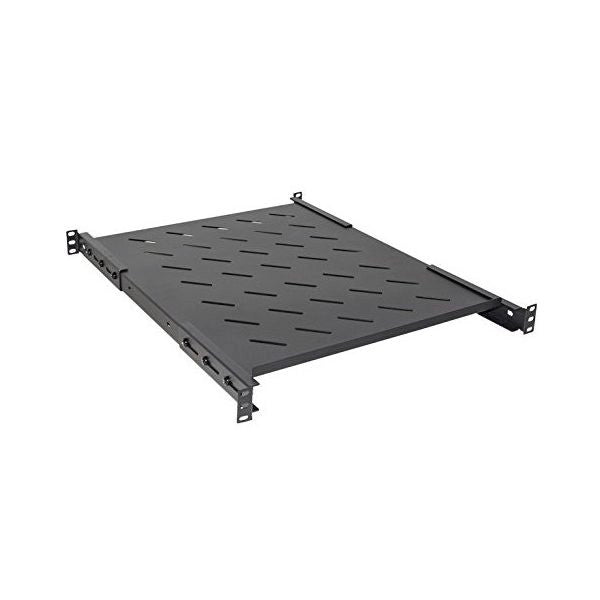 Ripiano link per armadio rack 19 allungabile 550mm con 4 agganci nero per armadi profondi 800mm - LKRIP550AN