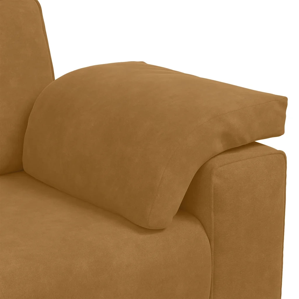 Divano Divanetto Marrone 180x77x82 cm in Velluto 4105274