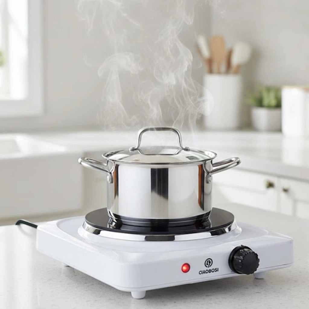 Piastra di cottura elettrica 1500W 5 Livelli di Temperatura Bianco Avizar