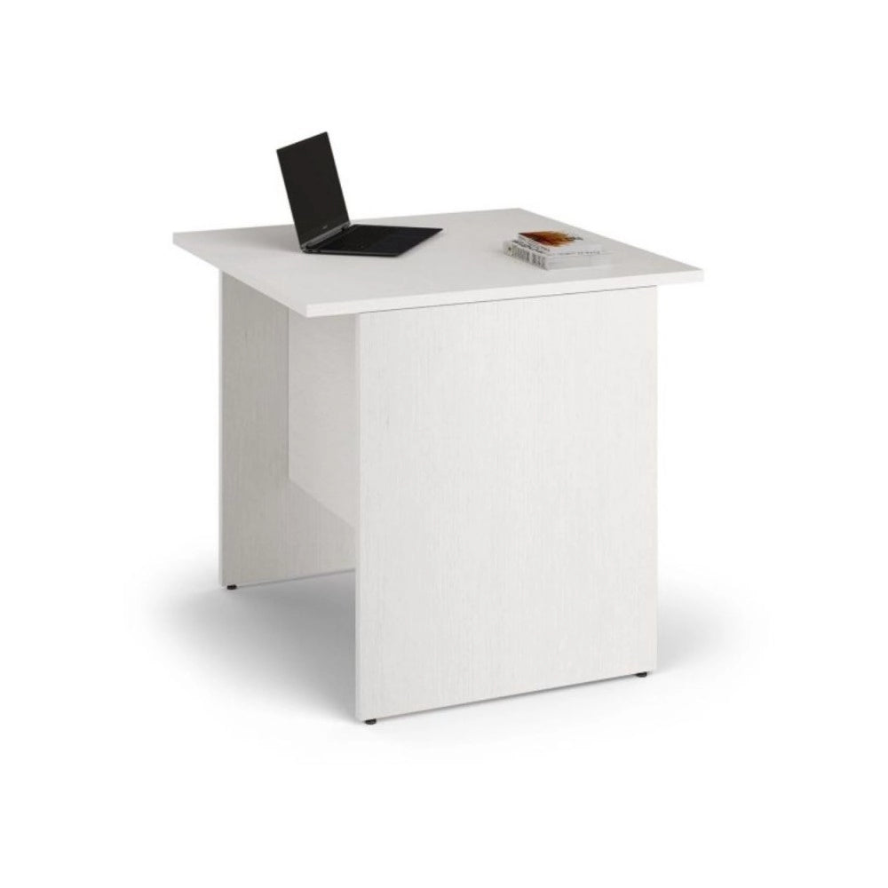 Scrivania per ufficio 80x80x74H bianco frassinato e bianco frassinato Ibisco – Made in Italy