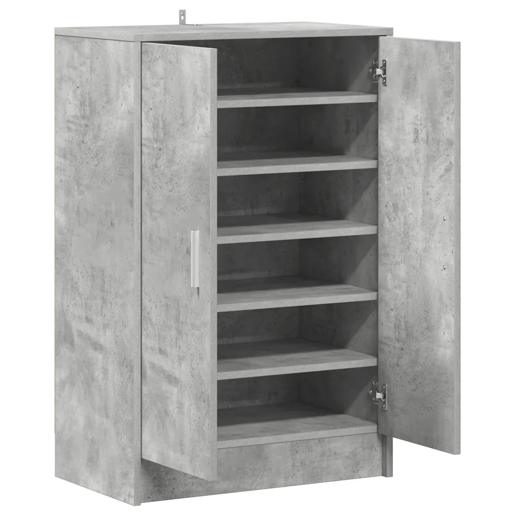 Scarpiera-Scaffale per scarpe Grigio Cemento 60x35x92 cm in Truciolato 933428