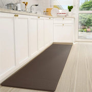 Loper in PVC, antiscivolo, per pavimento cucina, impermeabile e resistente all'olio, pesante, per cucina, tappeto per cucina, soggiorno, barra d'acqua (marrone, 44 x 120 cm)