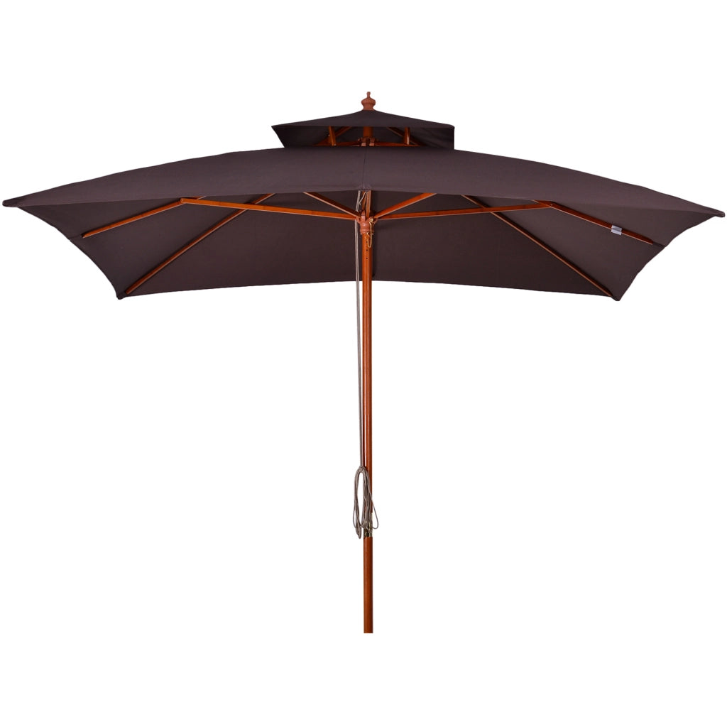 Ombrellone da Giardino e Terrazza ¨C zephmum ¨C Marrone 300x300 cm