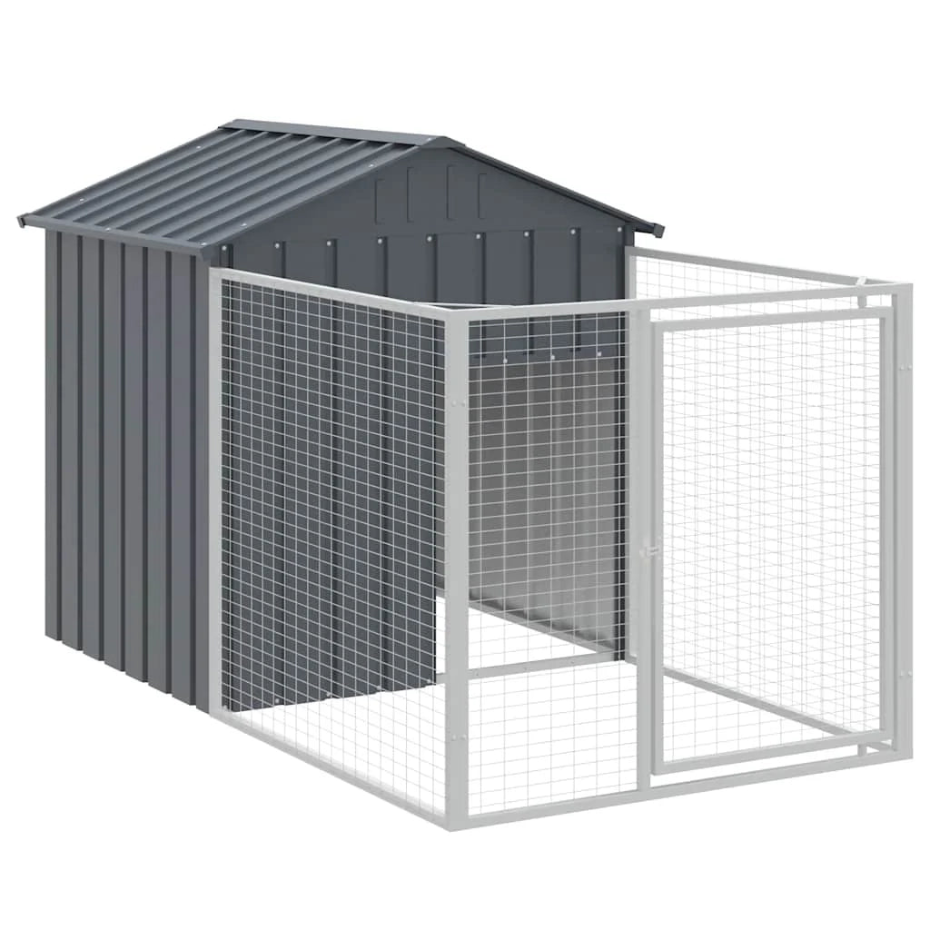 Cuccia per cani con recinto 117 x 201 x 123 cm antracite 02_0043468