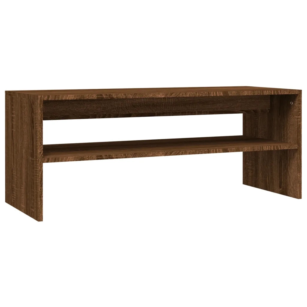 Tavolino Salotto Rovere Marrone 100x40x40 cm Legno Multistrato cod mxl 23898
