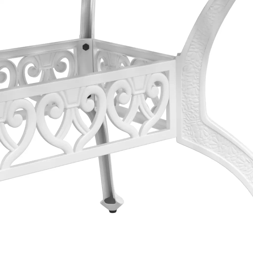 Tavolo da Giardino Bianco 150x90x72 cm in Alluminio Pressofuso 4002805
