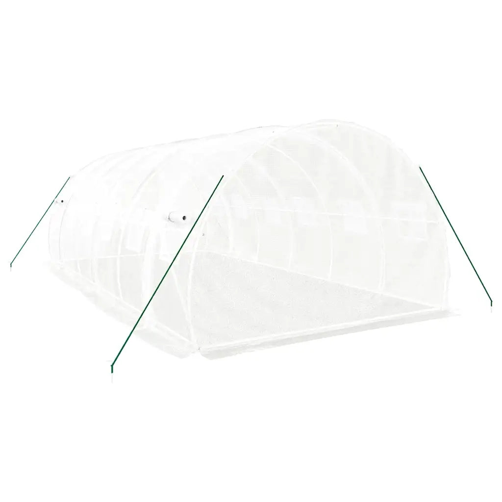 Serra con Telaio in Acciaio Bianco 18 m² 6x3x2 m 3188051