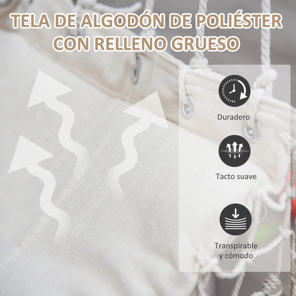 Sedia a dondolo ¨C Zephmum ¨C Bianco, tessuto, design moderno
