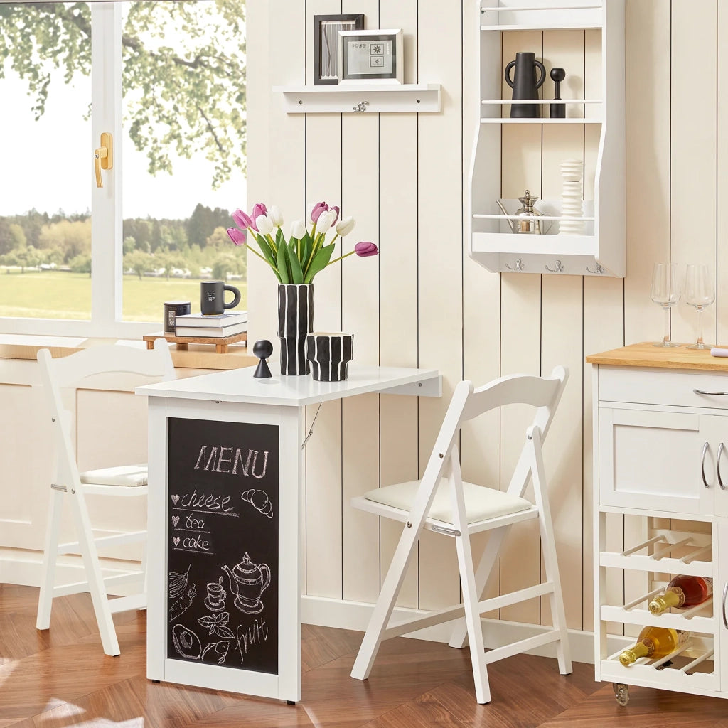 Tavolo A Muro Tavolo Pieghevole Tavolo Cucina Con Lavagna colore bianco FWT20-W