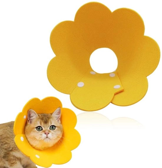 Collare per Cervicale Adattabile - Leggero - Protettivo - Per Cani/Gatti - Favorisce la Guarigione - Collare di Cura per Cervicale