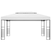 Gazebo | Pergolato da Giardino in Acciaio Verniciato 4x3x2,7 m Bianco