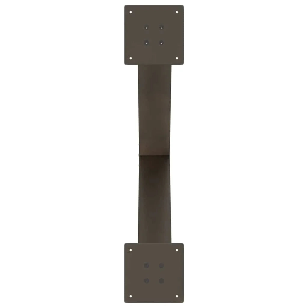 Set di 3 gambe per tavolo da pranzo a forma di X 80 x 72 cm acciaio verniciato a polvere naturale 02_0057265
