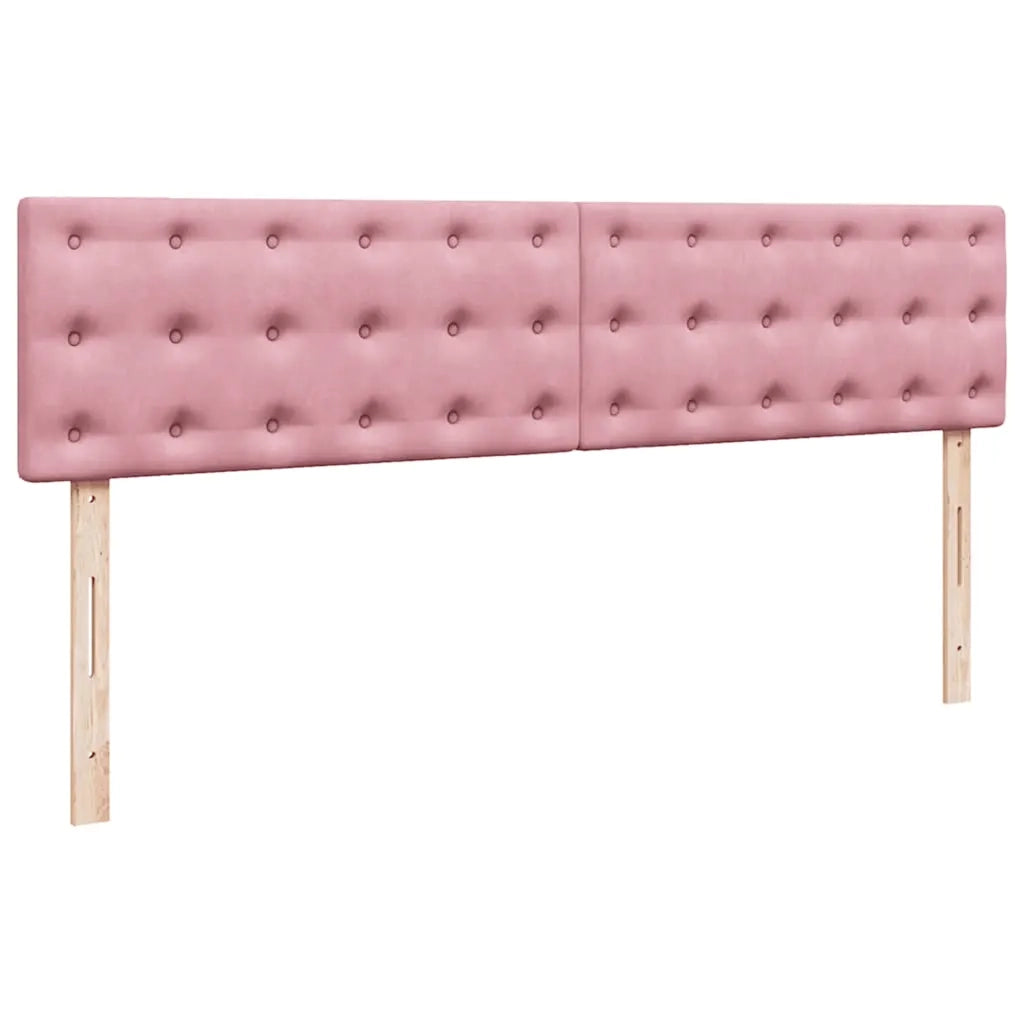 Pouf Letto con Materasso e LED Rosa 180x200cm in Velluto 3312787