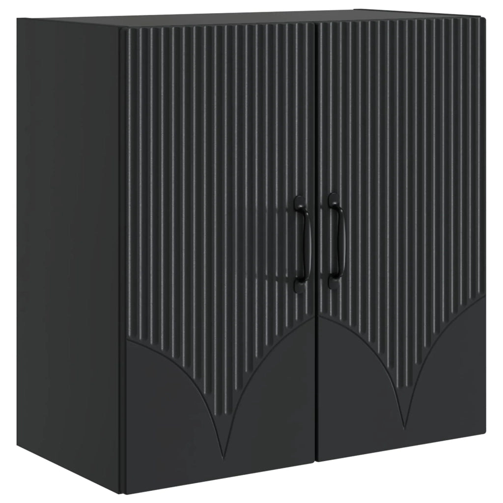 Mobiletto a muro Nero 59 x 31 x 60 cm Legno ingegnerizzato