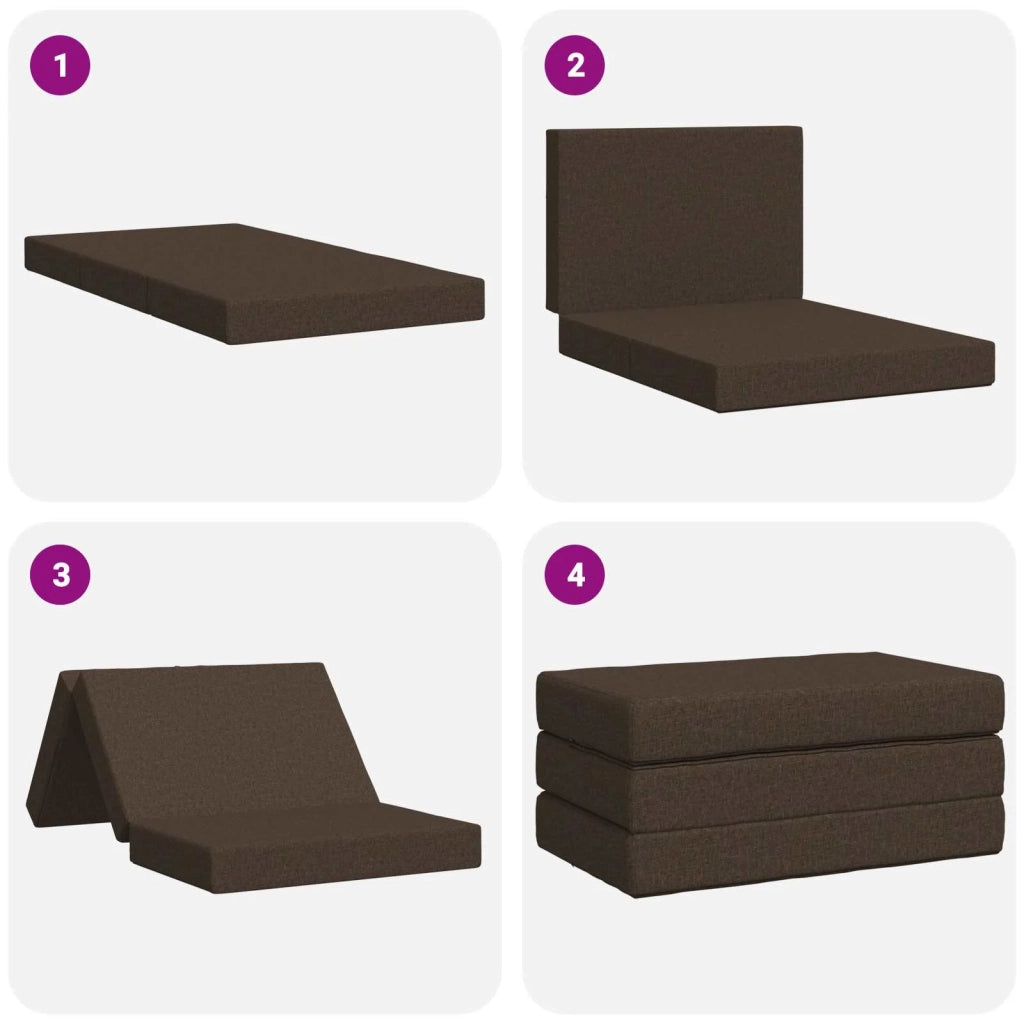 Divano Letto Pieghevole 80 x 67 x 45 cm Tortora 900176