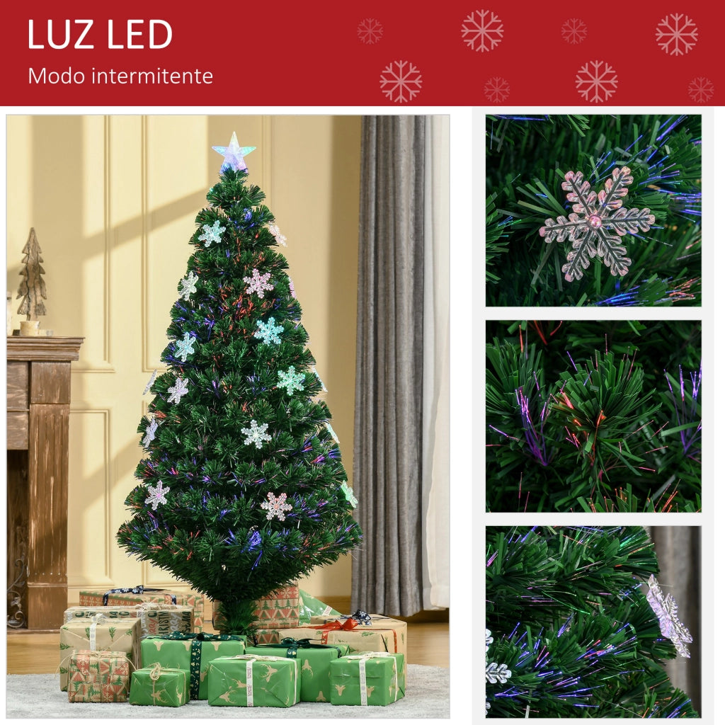 Albero di Natale Artificiale con Luci LED e Fibra Ottica ¨C zephmum ¨C 150cm