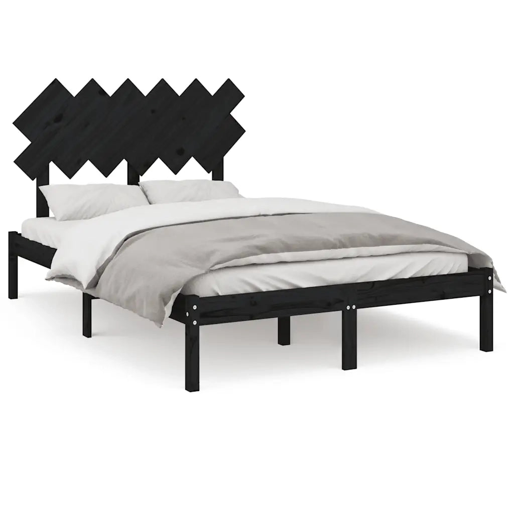 Giroletto Nero 135x190 cm Double in legno Massello 3104847