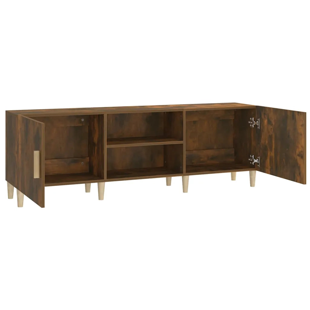 Mobile Porta TV-Mobile per TV-Credenza TV Rovere Fumo 150x30x50 cm in Legno Multistrato 497538