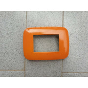 Trade Shop - Placca Placchetta Placchette Compatibili Per Serie Axolute Bticino Colorate Fori - Arancione -7 Fori     -