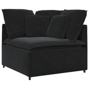 Modulo Angolare Divano Modulare con Cuscini Nero 100 cm CFW2942426